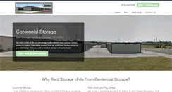 Desktop Screenshot of centennialstoragellc.com