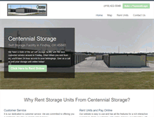 Tablet Screenshot of centennialstoragellc.com